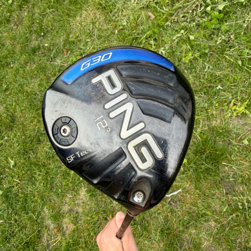 Ping G30 SF Tec Driver Mens 12 Degree Black Project X 6.0 S Flex Golf Club